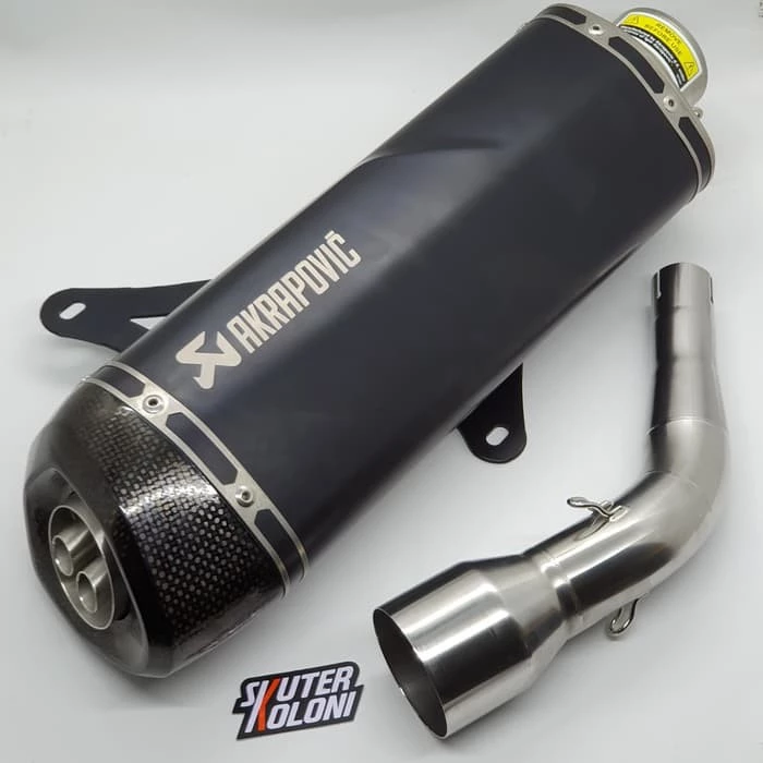 Akrapovic Dual Flow Exhaust Knalpot Black Vespa GTV GTS 250 300 HPE